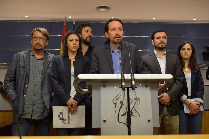 Pablo Iglesias ha sido el encargado de anunciar ante la prensa la iniciativa de Unidos Podemos. (@ahorapodemos)