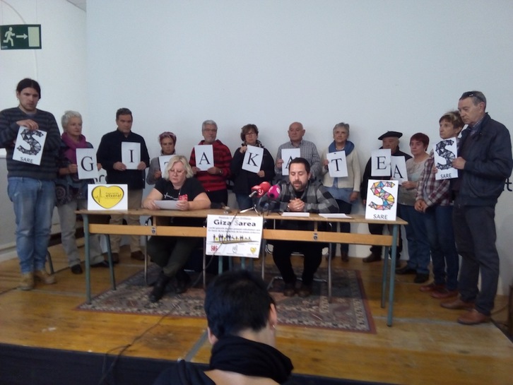 Comparecencia de Sare en Iruñea. (NAIZ)