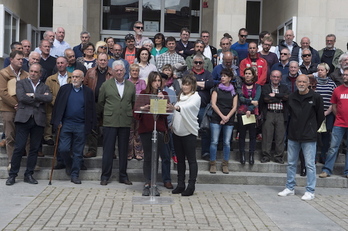 Ediles y exediles de Sopela, en su comparecencia. (Monika DEL VALLE / ARGAZKI PRESS)