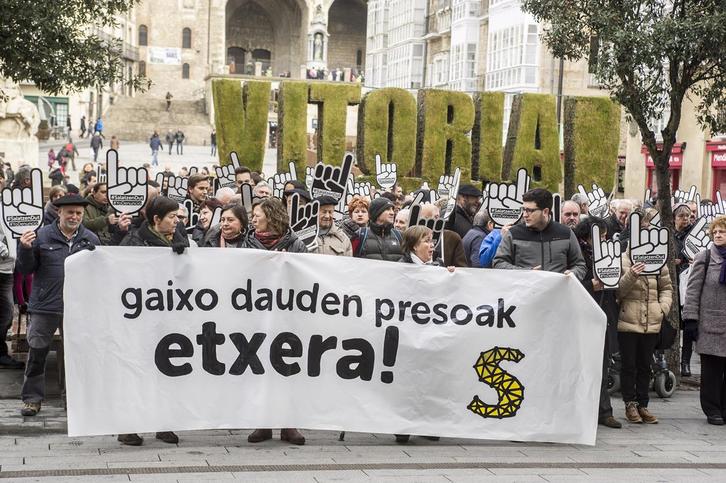 Imagen de una protesta a favor de la libertad de los presos enfermos. (Jaizki FONTANEDA/ARGAZKI PRESS)
