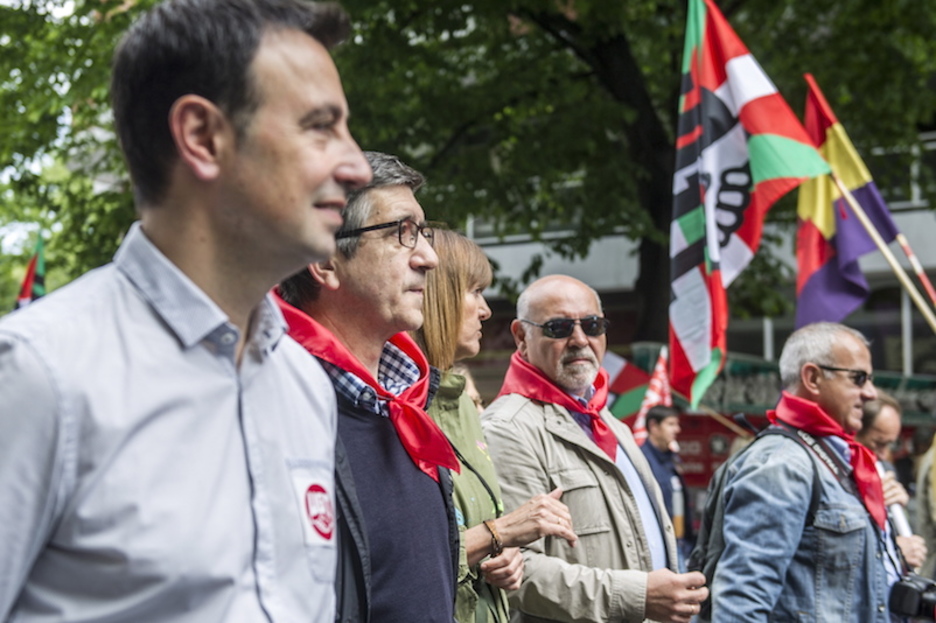 Líderes del PSOE como Patxi López o Idoia Mendia, en la marcha de UGT y CCOO en Bilbo. (Marisol RAMÍREZ / ARGAZKI PRESS) Líderes del PSOE como Patxi López o Idoia Mendia, en la marcha de UGT y CCOO en Bilbo. (Marisol RAMÍREZ / ARGAZKI PRESS)