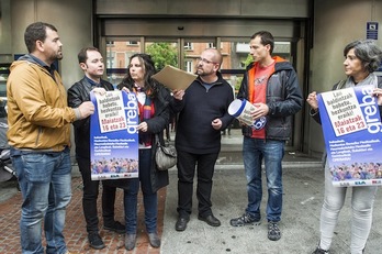 Maiatzaren 16 eta 23rako greba deialdia erregistratu dute sindikatuek, Bilbon. (Marisol RAMIREZ/ARGAZKI PRESS)