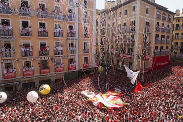 Una imagen del txupinazo del año pasado. (Iñigo URIZ/ARGAZKI PRESS)