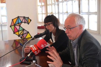 Bego Atxa y Joseba Azkarraga han llamado a acudir mañana a Gasteiz. (ARGAZKI PRESS)
