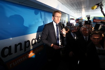 El candidato de la CDU, Daniel Gunther, vencedor en el estado de Schleswig-Holstein. (Christian CHARISIUS/AFP)