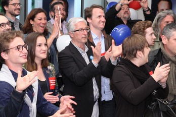 Les militants En marche à l'annonce des résultats © Aurore Lucas