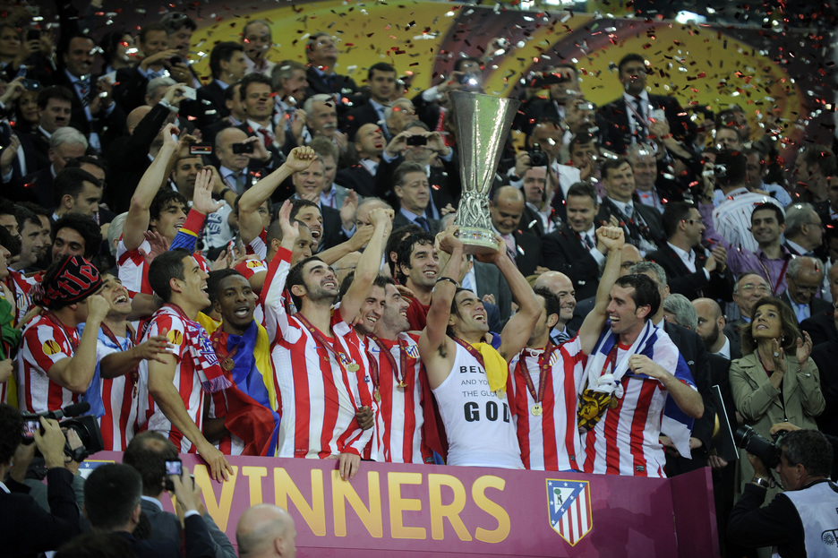 El Atlético de Simeone y Falcao fue muy superior en la final. (Monika DEL VALLE / ARGAZKI PRESS)