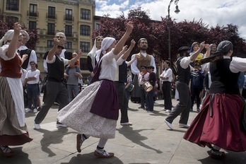 El ambiente ha sido magnífico durante toda la jornada. (Iñigo URIZ/ARGAZKI PRESS)