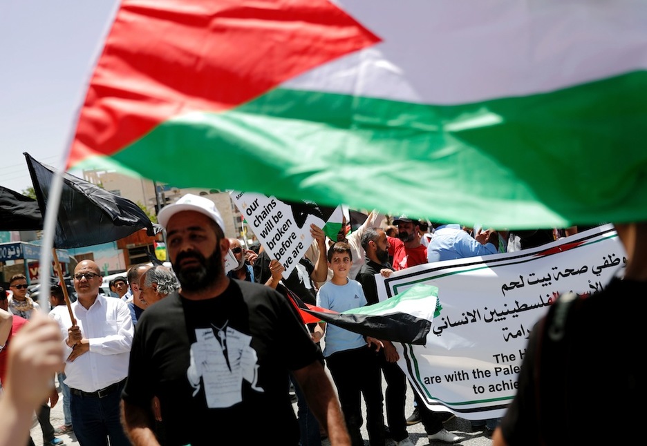 Movilización en la ciudad cisjordana de Belén. (Thomas COEX/AFP PHOTO)
