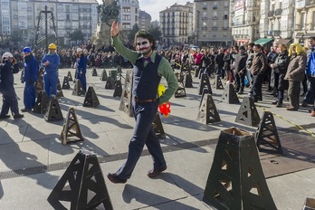 Protesta contra el pozo Armentia-2 en Gasteiz en enero pasado. (Juanan RUIZ/ARGAZKI PRESS)