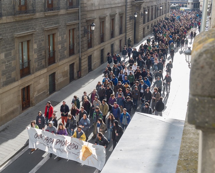 Manifestación en apoyo a Errekaleor. (Juanan RUIZ/ARGAZKI PRESS)
