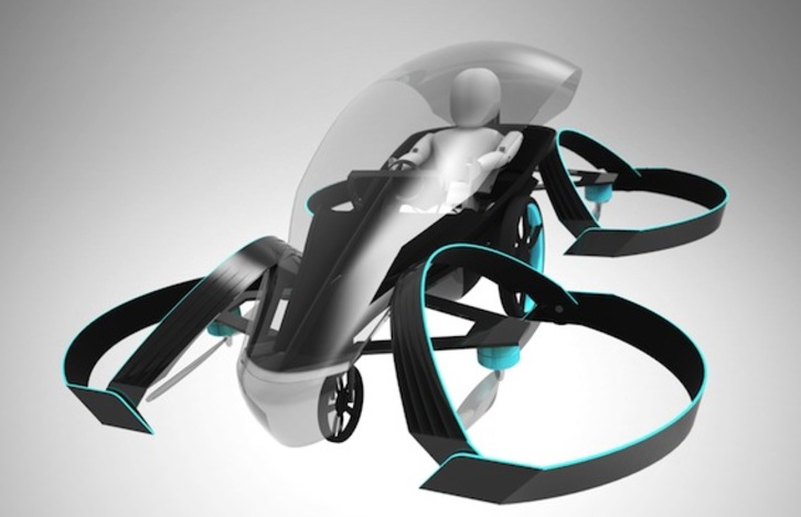 Imagen diseñada por ordenador del prototipo del SkyDrive. (CARTIVATOR/AFP)