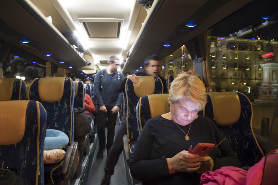 Hasta 25 autobuses se han fletado para la ocasión. (Gorka RUBIO/ARGAZKI PRESS)