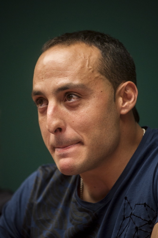 Irujo, con lágrimas en los ojos en su despedida. (Jakizki FONTANEDA/ARGAZKI PRESS)