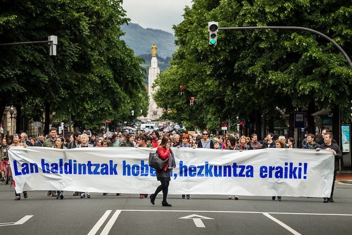 Bilbon egin den manifestazioa. (Aritz LOIOLA/ARGAZKI PRESS)
