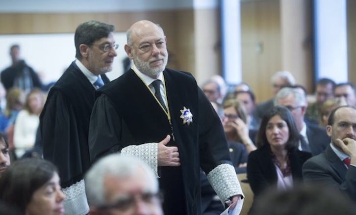 El fiscal general del Estado español, José Manuel Maza, en un acto en Bilbo. (Luis JAUREGIALTZO/ARGAZKI PRESS)