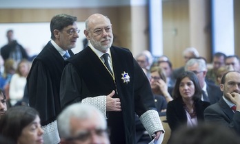 El fiscal general del Estado español, José Manuel Maza, en un acto en Bilbo. (Luis JAUREGIALTZO/ARGAZKI PRESS)