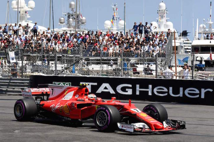 Kimi Raikkonen, en el circutio urbano de Mónaco. (PASCAL GUYOT / AFP)