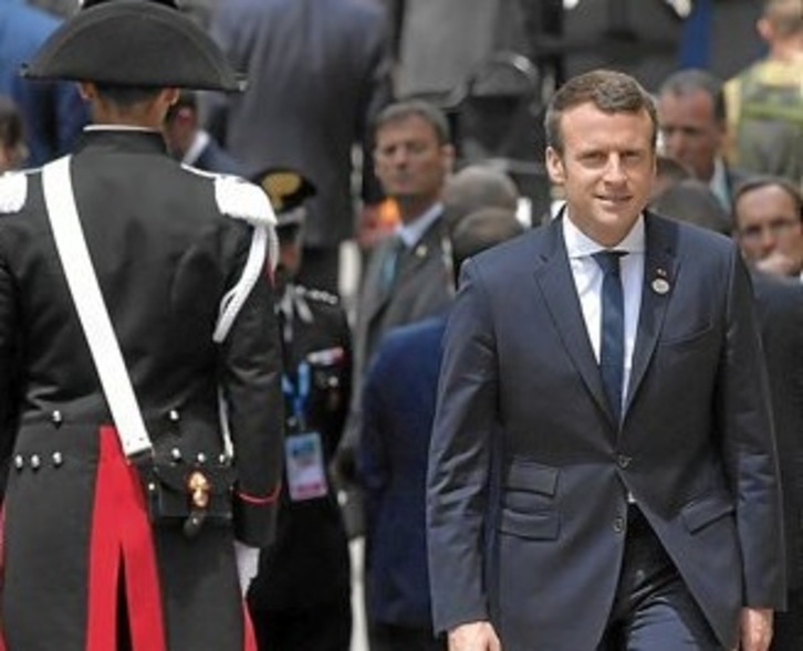 El presidente francés, Emmanuel Macron. (AFP PHOTO)