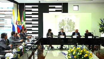 Iñigo Urkullu, durante su encuentro en la Universidad Javierana. (IREKIA.EUS)