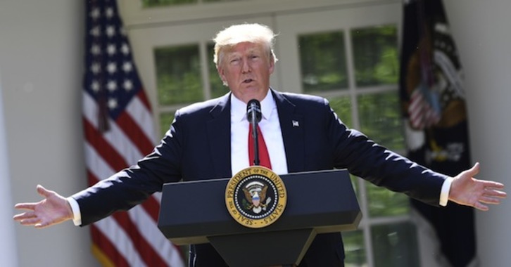 Donald Trump ha comparecido en la Casa Blanca. (Saul LOEB/AFP)