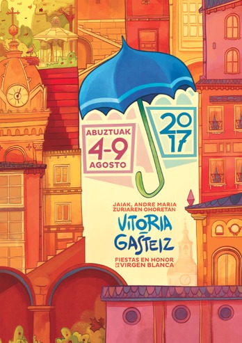 Gasteizko jaiak iragarriko dituen kartela. (GASTEIZKO UDALA)