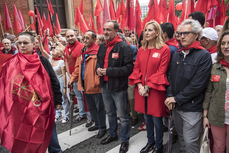 Esparza (UPN) eta Beltran (PP) elkarrekin gaur.