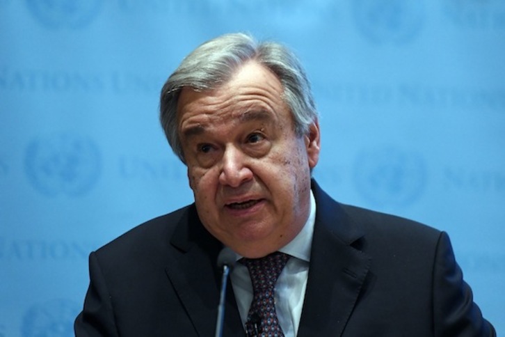 António Guterres, secretario general de la ONU. (Jewel SAMAD/AFP)