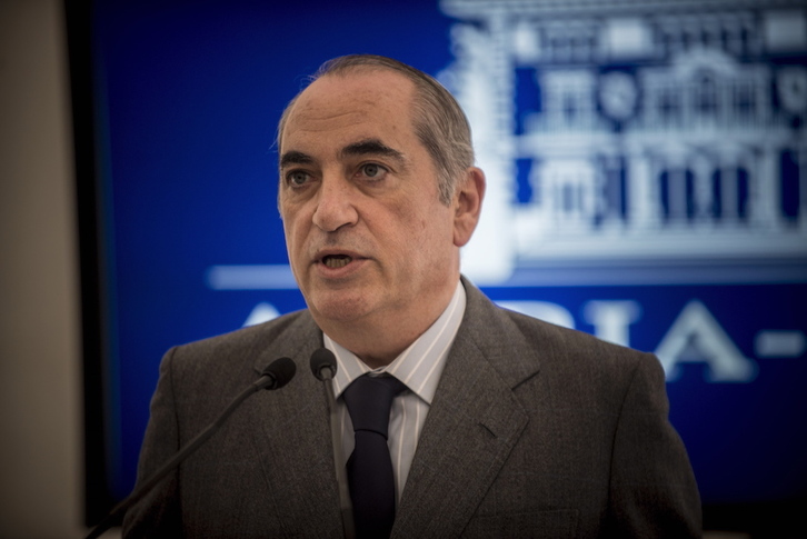 Iñaki Arriola, durante un acto como consejero autonómico. (Jaizki FONTANEDA / ARGAZKI PRESS)