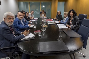 Reunión de hoy de la Ponencia sobre Memoria y Convivencia. (Juanan RUIZ/ARGAZKI PRESS)