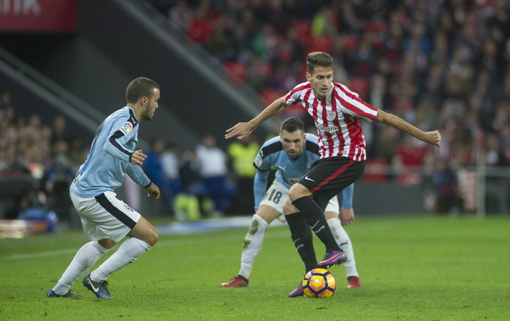 Saborit durante un partido ante el Eibar. (Marisol RAMIREZ / FOKU)