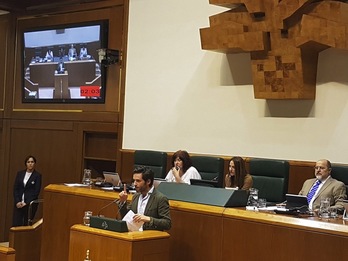 Borja Semper ha intervenido para tratar de defender la honorabilidad del PP. (@otero_mikel)