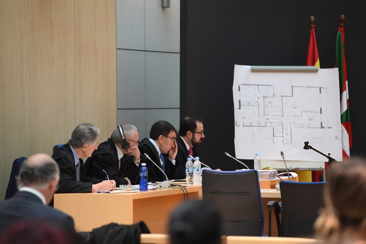 Sala de vistas de los Juzgados de Donostia en los que tiene lugar el juicio por la muerte de Julen S. (Jon URBE/ARGAZKI PRESS)