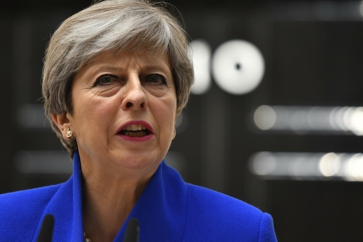 Theresa May, primera ministra británica. (Justin TALLIS/AFP)