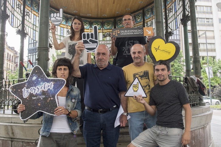 Presentación de los actos de Donostia de Sare por parte de personas del mundo de la cultura. (Gorka RUBIO/ARGAZKI PRESS)