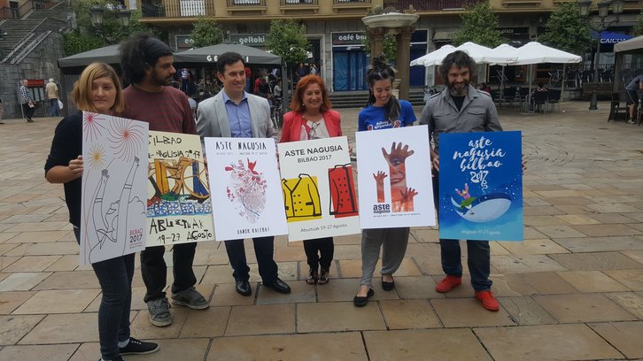 Los seis carteles finalistas. (Bilboko Udala)