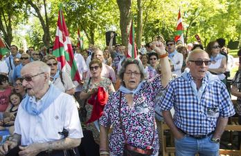 Artxanda mendian egin dute omenaldia. (Marisol RAMIREZ/ARGAZKI PRESS)