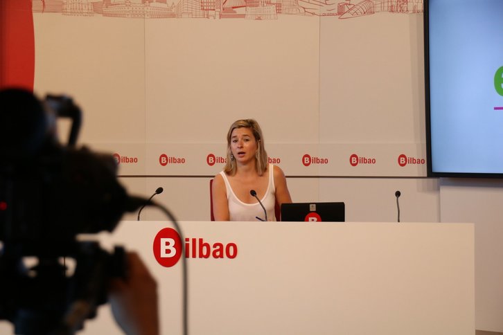 La concejal de EH BILDU Aitziber Ibaibarriaga. (@ehbildubilbo)