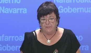 La consejera Beaumont ha dado a conocer las medidas que aplicará para aumentar la seguridad vial de los ciclistas. (GOBIERNO DE NAFARROA)