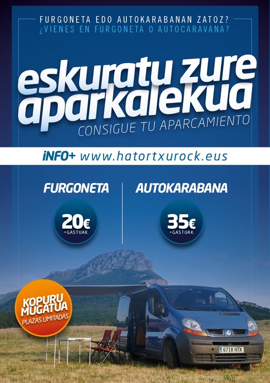 Furgoneta eta autokarabanentzat eskaintza berezia Hatortxun.