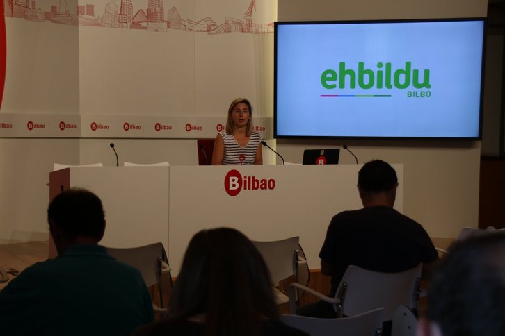 La concejal de EH BILDU Aitziber Ibaibarriaga. (@ehbildubilbo)