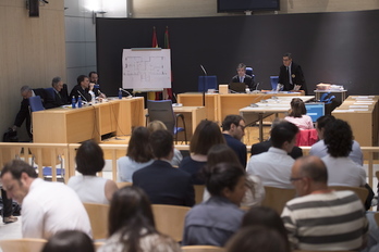 Vista general de la sala, en la última jornada del juicio. (Gorka RUBIO / ARGAZKI PRESS)