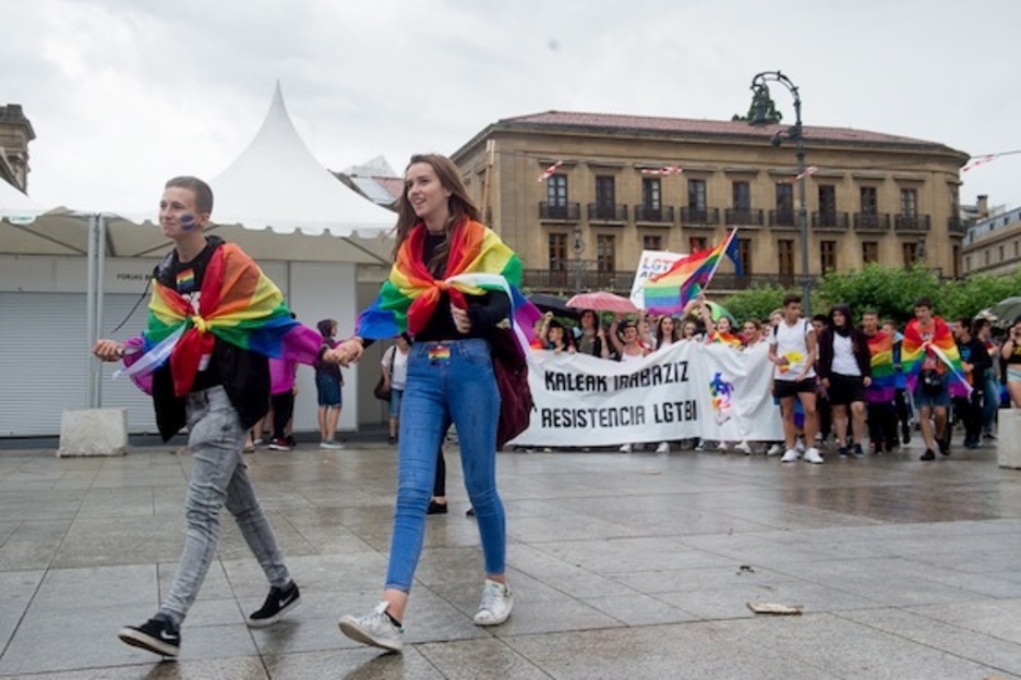 Manifestación en las calles de Iruñea. (Iñigo Uriz/ARGAZKI PRESS)