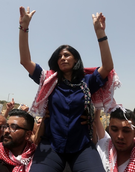 La diputada Khalida Jarrar, en una imagen de archivo. (Jaafar ASHTIYEH/AFP)