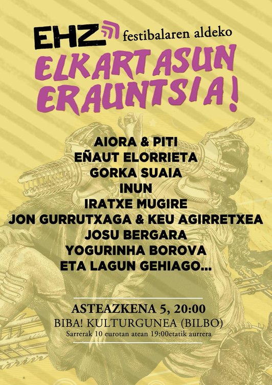 EHZ-ren aldeko jaialdia Bilbon.
