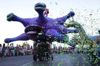 Imagen de las espectaculares bacterias que se podrán ver en Carlos III. (AYUNTAMIENTO DE IRUÑEA)