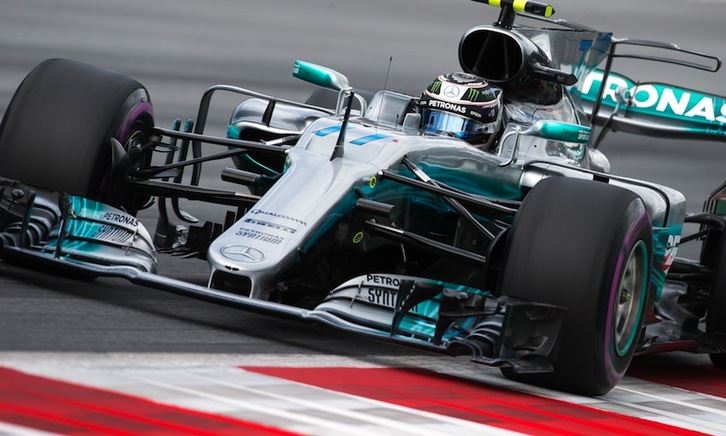 El finlandés Valtteri Bottas, durante la carrera. (Georg HOCHMUTH/AFP)