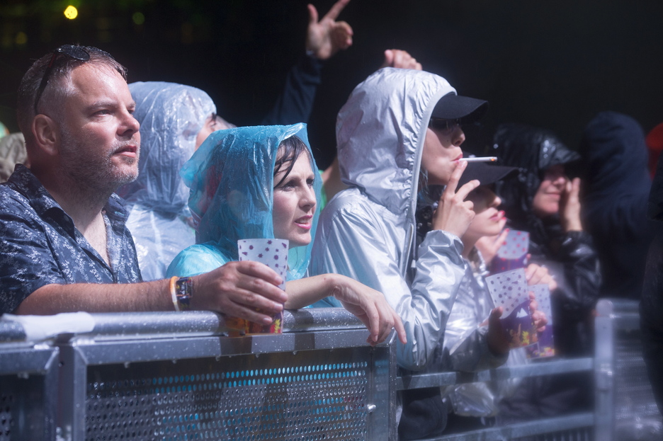 La lluvia apareció la jornada del sábado. (Monika DEL VALLE / ARGAZKI PRESS)