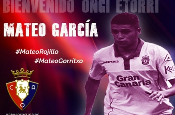 Mateo García se incorpora a la disciplina rojilla. (OSASUNA)
