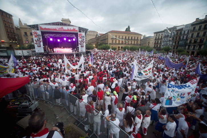 Masiva movilización contra las agresiones machistas en los Sanfermines de este año. (Iñigo URIZ / ARGAZKI PRESS)